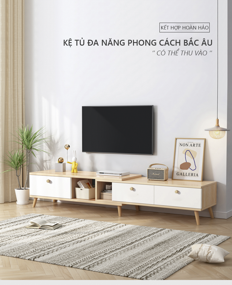 Kệ Tivi Phòng Khách Thiết Kế Hiện Đại Sang Trọng Thay Đổi Được Kích Thước - GP218