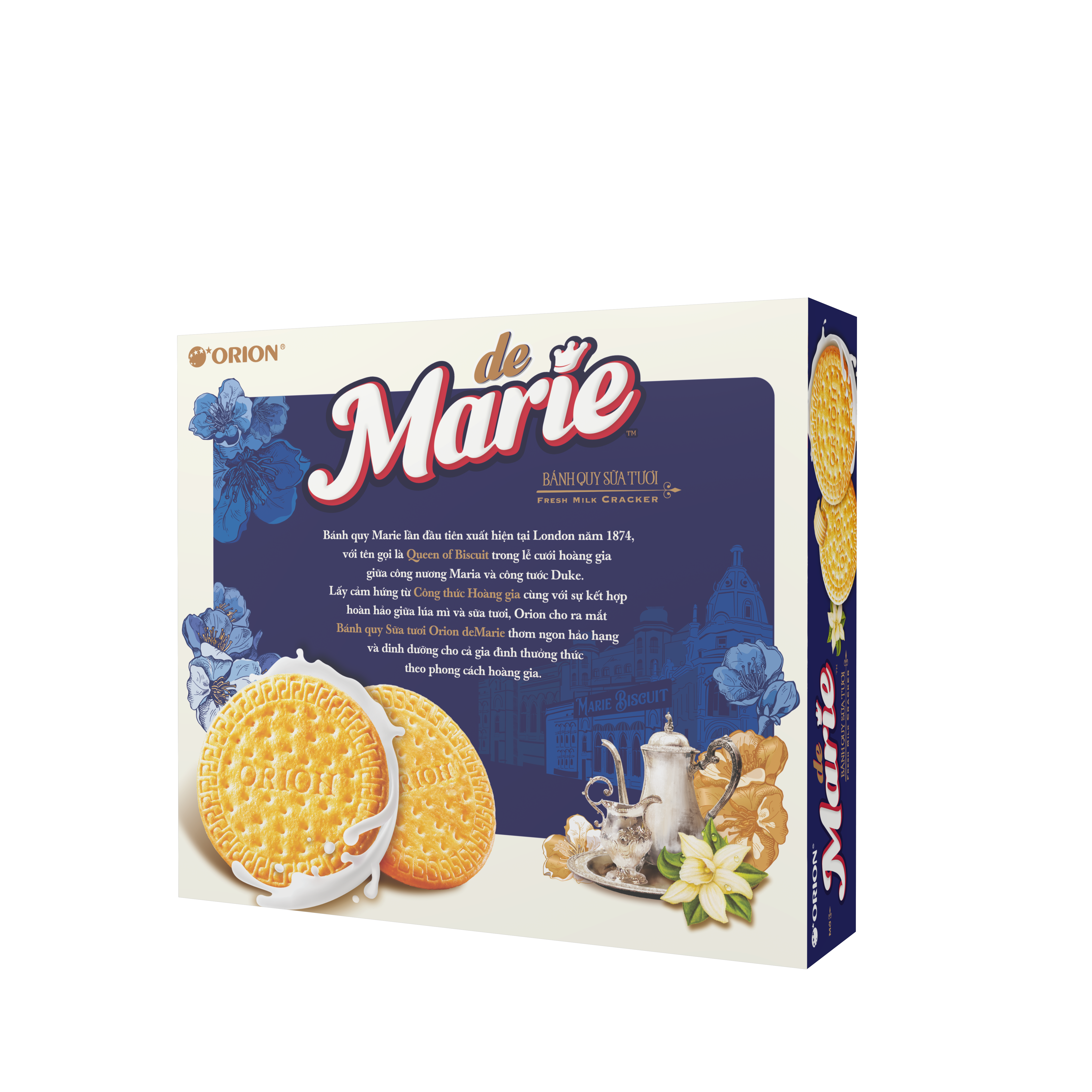 Hộp 12 gói bánh quy sữa tươi DE MARIE (384G)