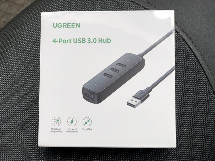 Hub chia USB 3.0 ra 4 cổng dài 0.5m,1M chính hãng Ugreen 10915, 80657 cao cấp (Micro USB cấp nguồn) hàng chính hãng