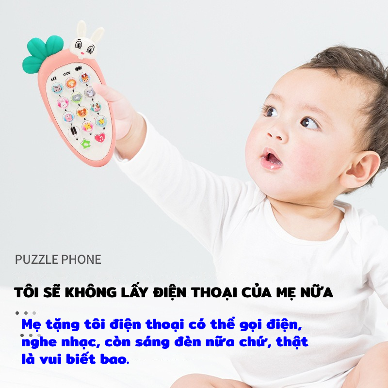 Điện thoại đồ chơi có nhạc phát sáng, an toàn cho bé giúp phát triển khả năng âm nhạc