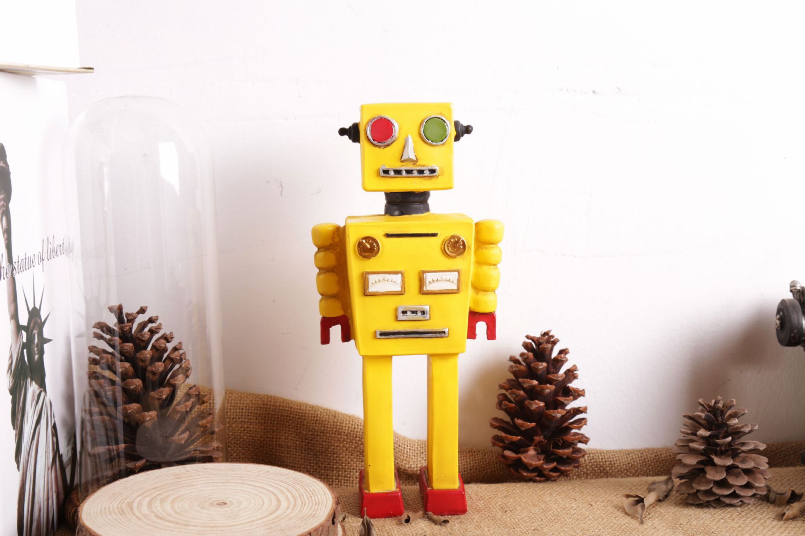 Mô hình robot decor trang trí loại lớn , màu sắc bắt mắt dùng để làm quà tặng hoặc trang trí nhà cửa không khí vui tươi