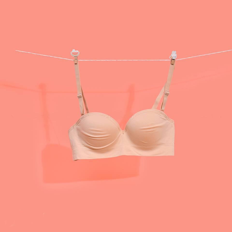 Áo ngực đệm mỏng cotton quả ngang dành cho người ngực vừa và to