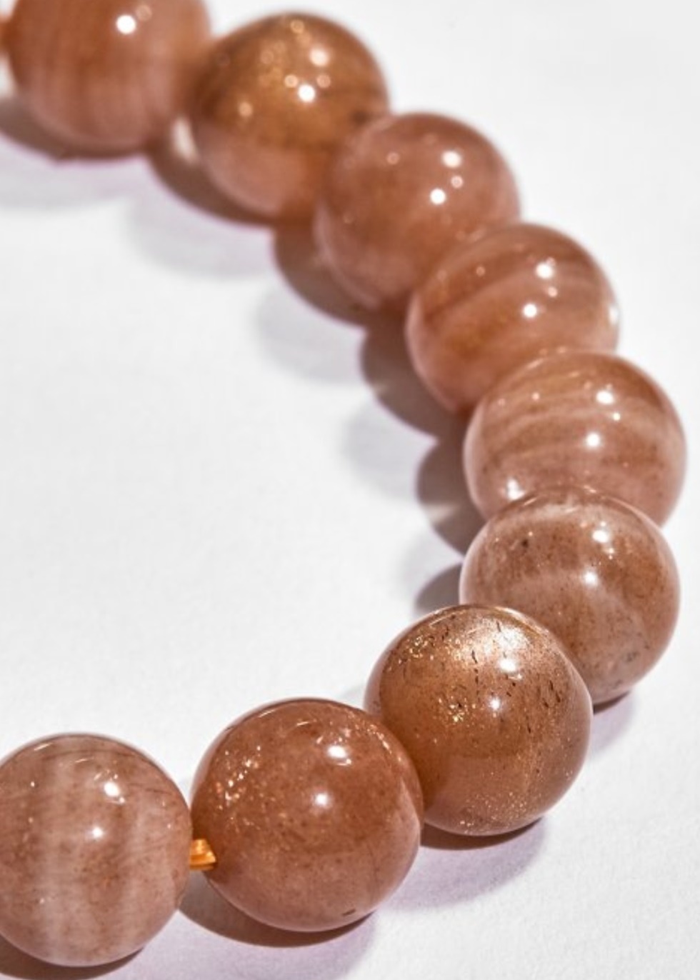 Gembank Vòng Tay Đá Mặt Trời Sunstone 9MM Kèm Giấy Kiểm Định