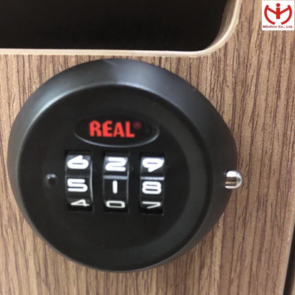 Khóa tủ 3 số REAL RL9047 dùng cho tủ gỗ và tủ sắt - MSOFT
