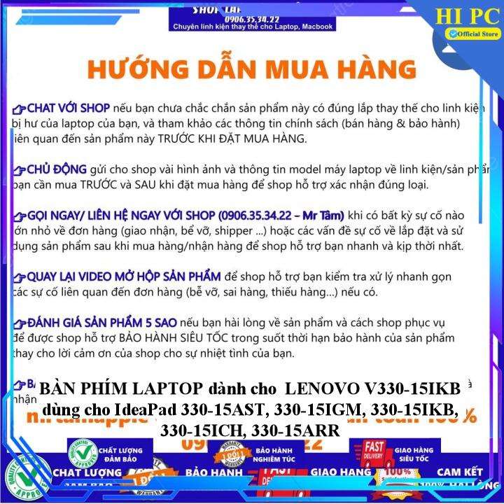 BÀN PHÍM LAPTOP dành cho LENOVO V330-15IKB dùng cho IdeaPad 330-15AST 330-15IGM 330-15IKB 330-15ICH 330-15ARR - Hàng Nhập Khẩu