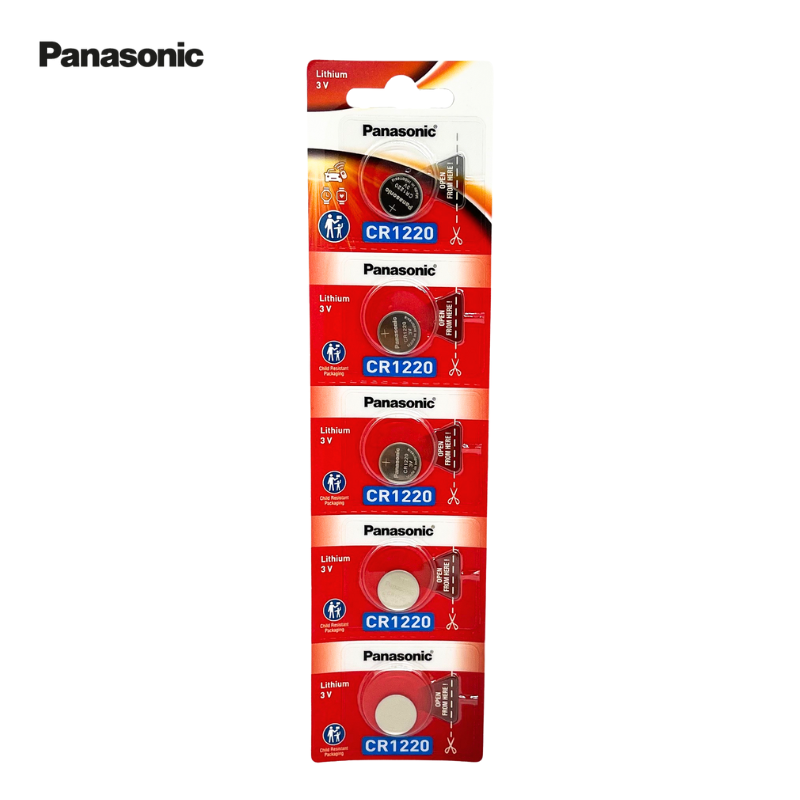 Vỉ 5 Viên Pin CR1220 ( CR 1220/5BE x 1 Vỉ ) Lithium 3V Panasonic - Hàng Chính Hãng