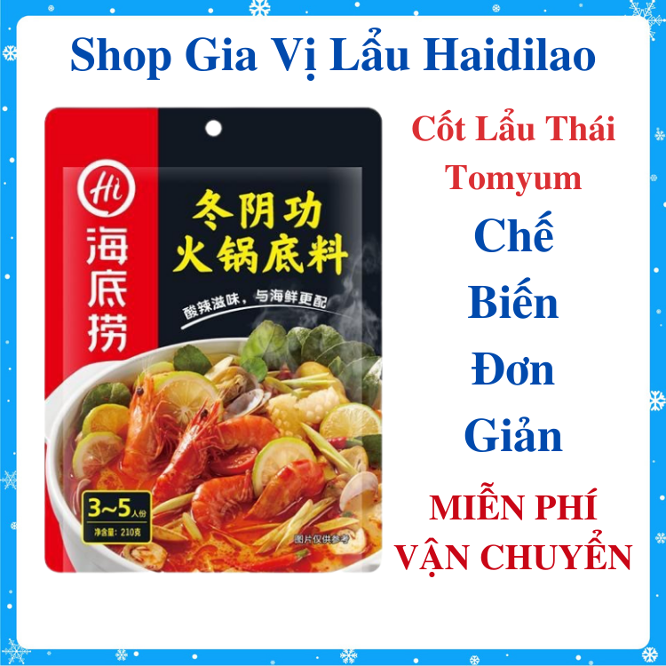 Gia Vị Lẩu Cay Haidilao Thượng Hạng - Vị Lẩu Thái Tomyum