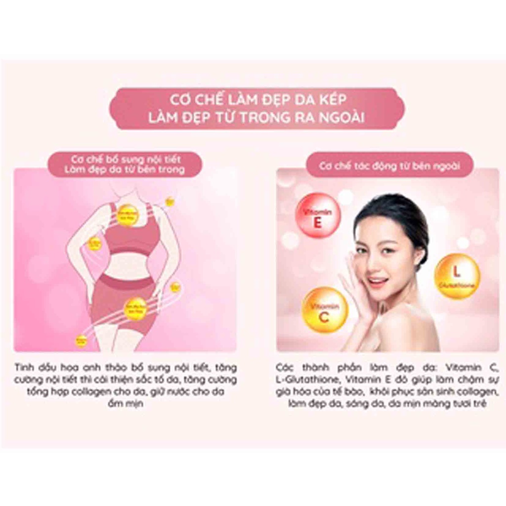 Viên Uống Bảo Xuân Skin, Da Trắng Bật Tone, Không Lo Bắt Nắng, Mờ Thâm Nám Hiệu Quả