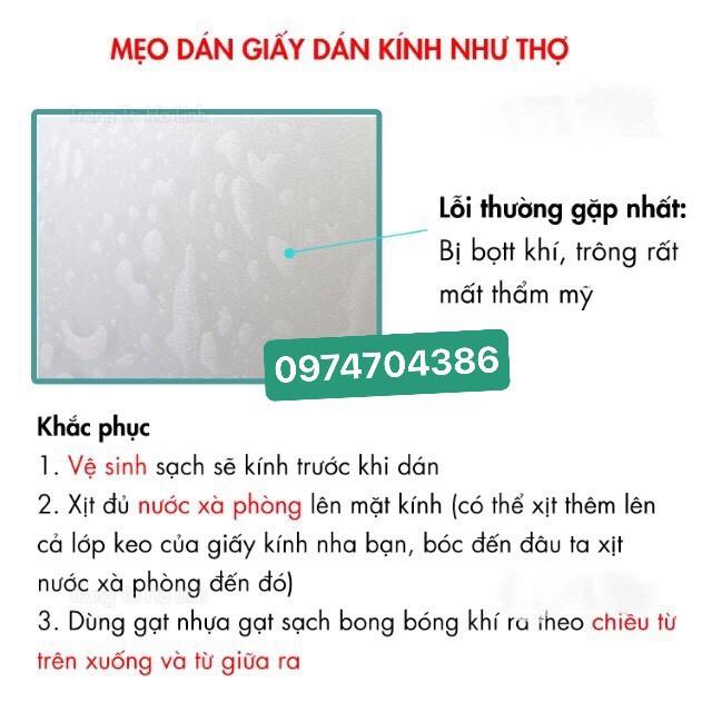 Dấy dán kính mờ khổ 120cmx50cm cat mờ, loại dày( ship hoả tốc ib cho shop)