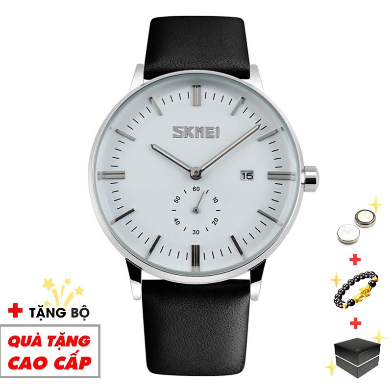 Đồng hồ nam Skmei dây da giá rẻ chống nước chính hãng Tony Watch 68