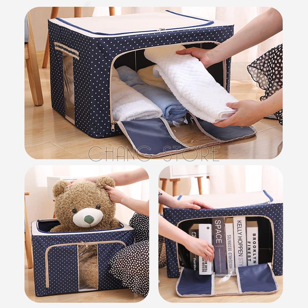 Túi Vải khung Thép Xếp Gọn Quần Áo Chăn Màn Tiện Dụng