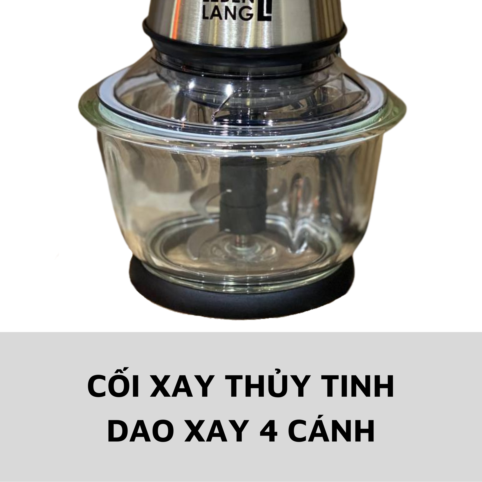 Máy xay thịt đa năng LEBENLANG cối thủy tinh, công suất 400W, dung tích 1200ml, model LBUF1920 - hàng chính hãng