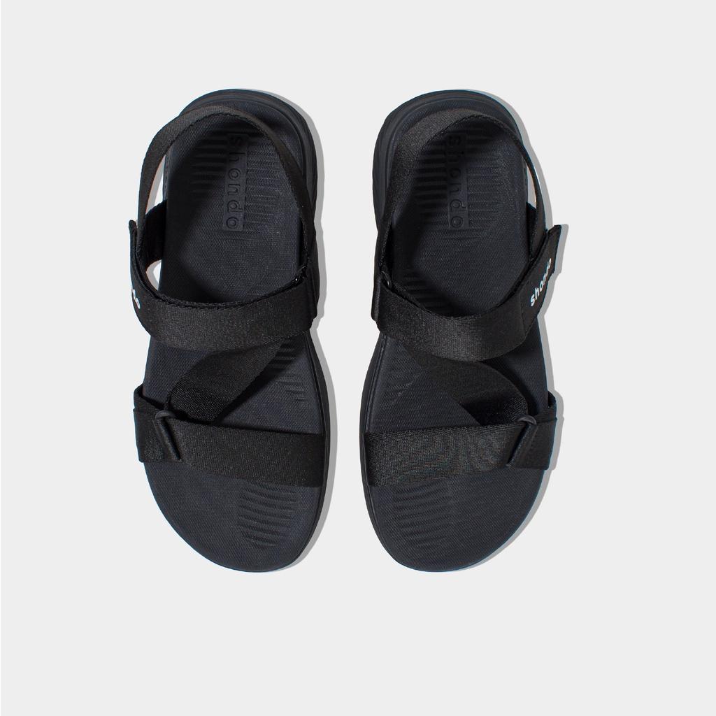 Giày Sandals Nam Nữ Shondo F7 Continew Đen F7N1010