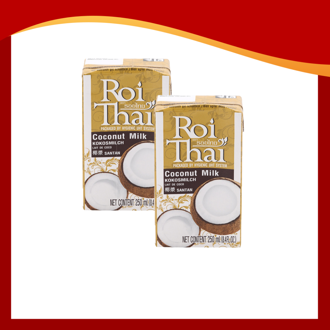 COMBO 2 Hộp Nước Cốt Dừa Roi Thai 250ml (Thái Lan)