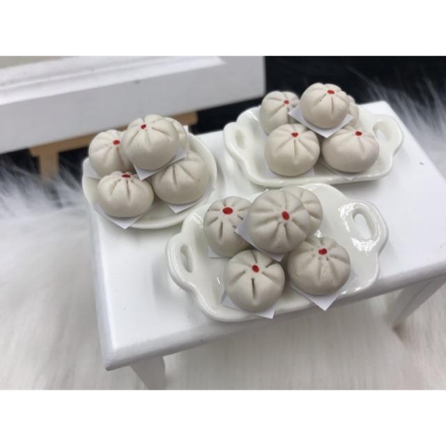 Bánh bao mini. Mô hình bánh bao trang trí nhà búp bê. Bánh bao cho búp bê