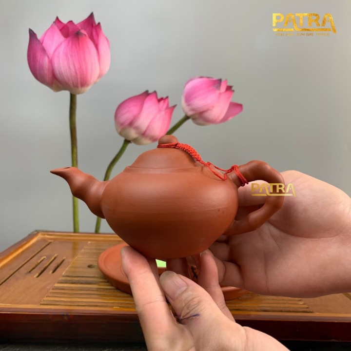 Bộ ấm chén uống trà cao cấp , bộ ấm trà Bát Tràng - trường sa mai trắng đĩa to