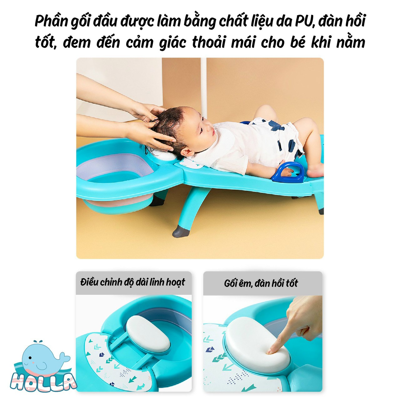 Ghế gội đầu cho bé Holla 03151 - Hàng chính hãng