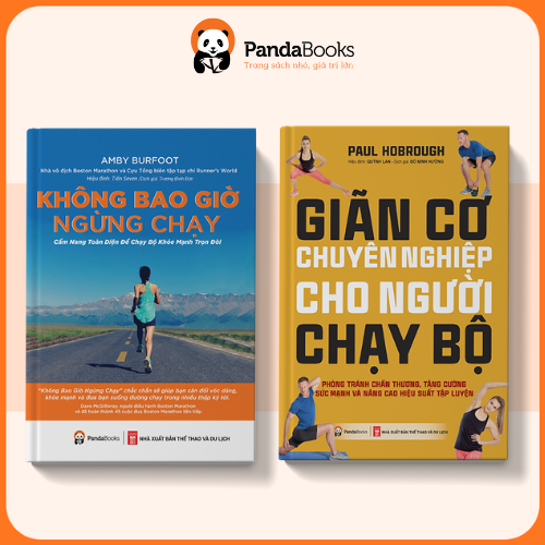 Sách - Combo 2 cuốn Không bao giờ ngừng chạy + Giãn cơ chuyên nghiệp cho người chạy bộ