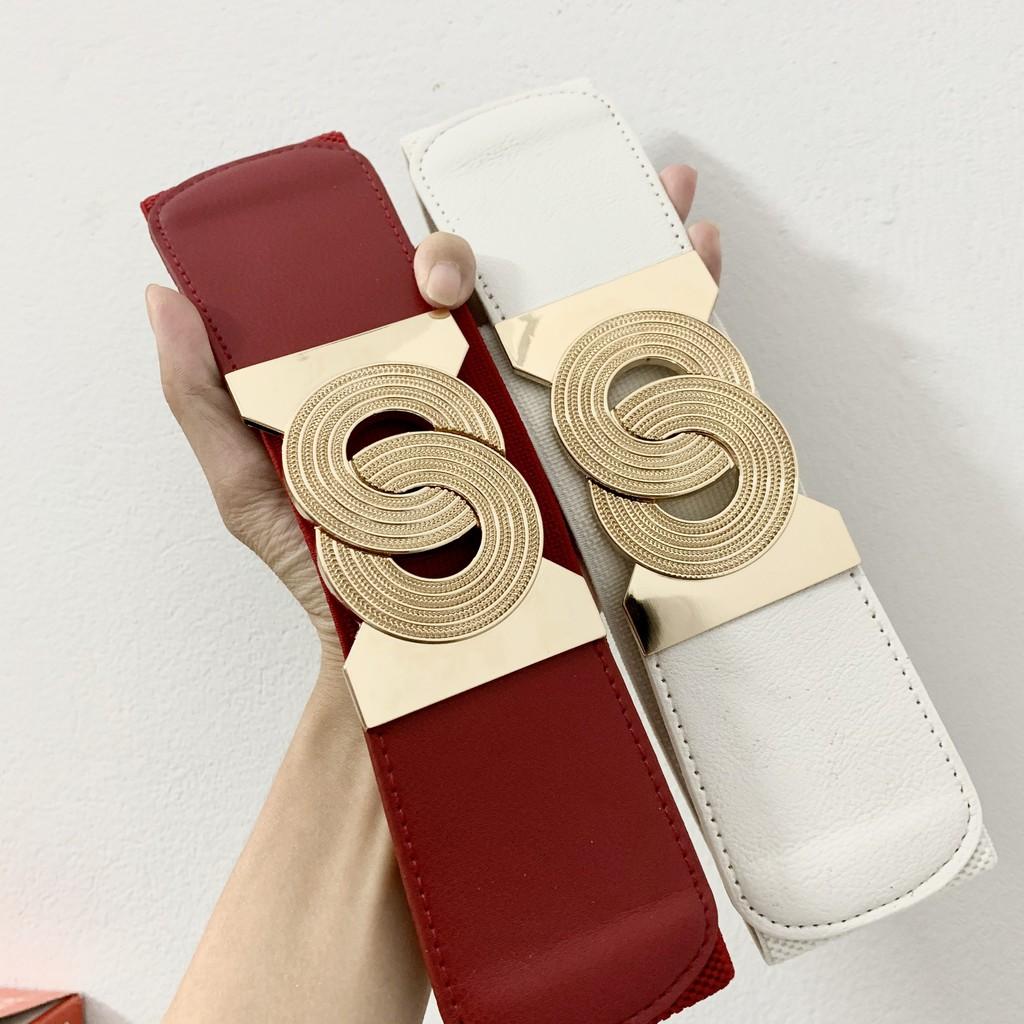Dây đai váy thắt lưng nữ 2 vòng xoắn 6cm H43