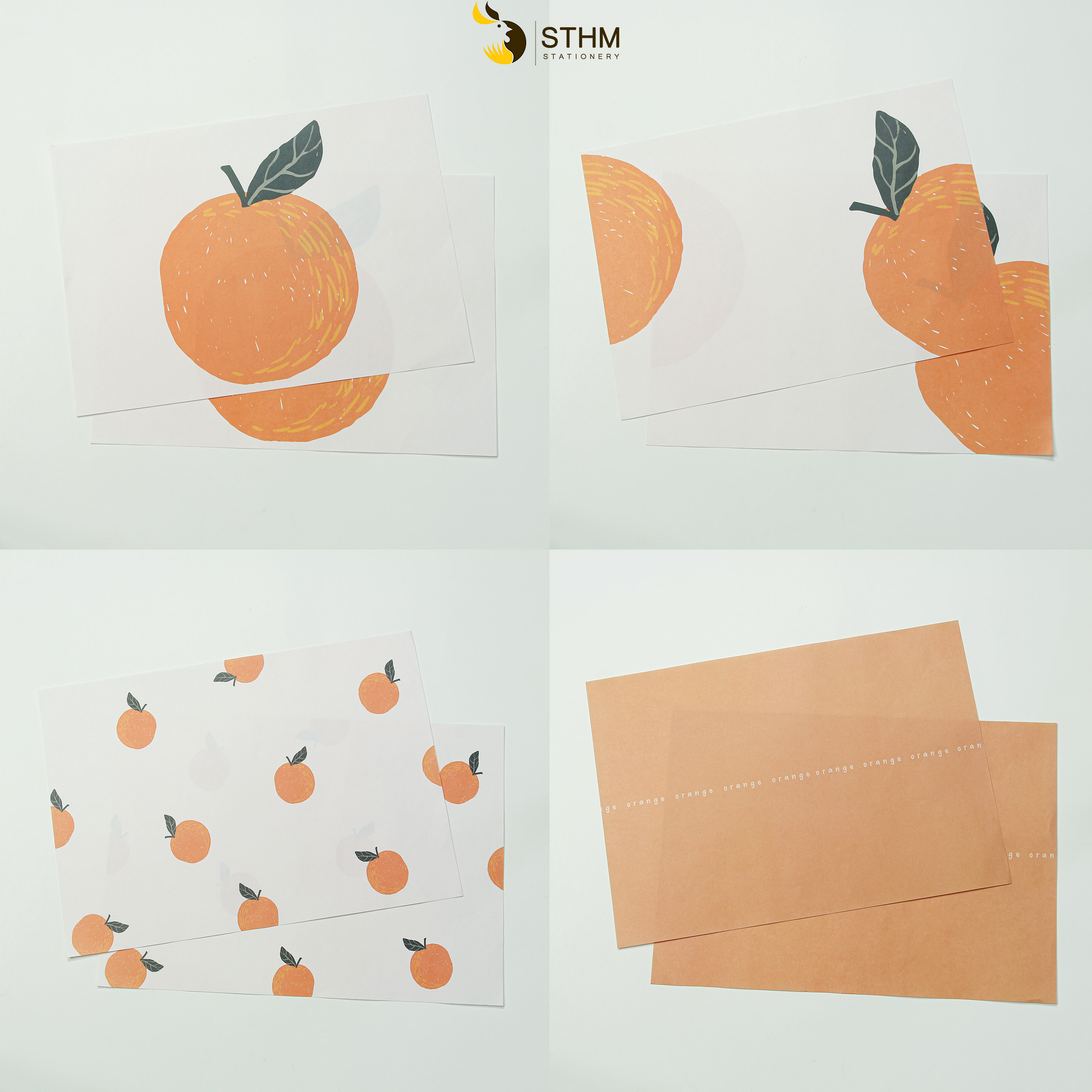 [STHM stationery] - Giấy bao tập A5 - Fruits - Tặng kèm 8 nhãn vở -  Giấy kraft trắng 100gsm - Giấy dai, chống thấm nhẹ