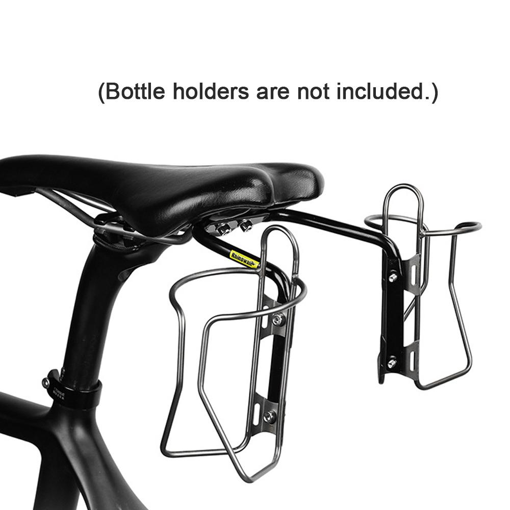 Rhinowalk Bike Saddle Bag Stabilizer Bracket Bicycle Tail Bag Mount Rear Rack AntiSway with Bottle Cage Mounting Holes