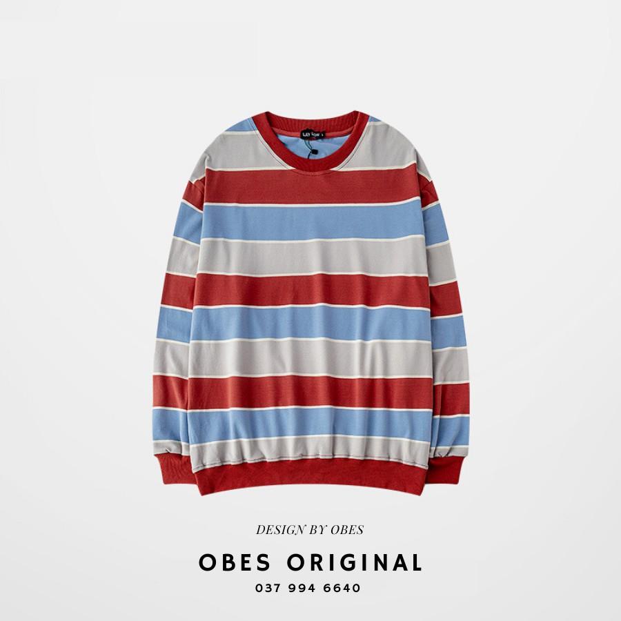 Áo phông kẻ đỏ dài tay nam, sweater mã PK703
