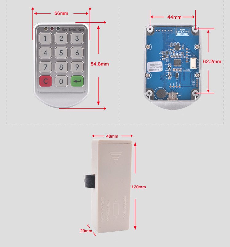 Khóa tủ bằng điện tử thông minh PW206