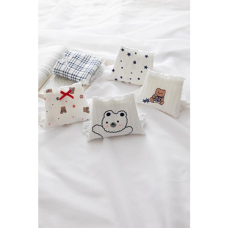 Quần Lót Nữ Cotton Hình Gấu-Sao Thời Trang Ngang Eo . Hàng Loại Đẹp.