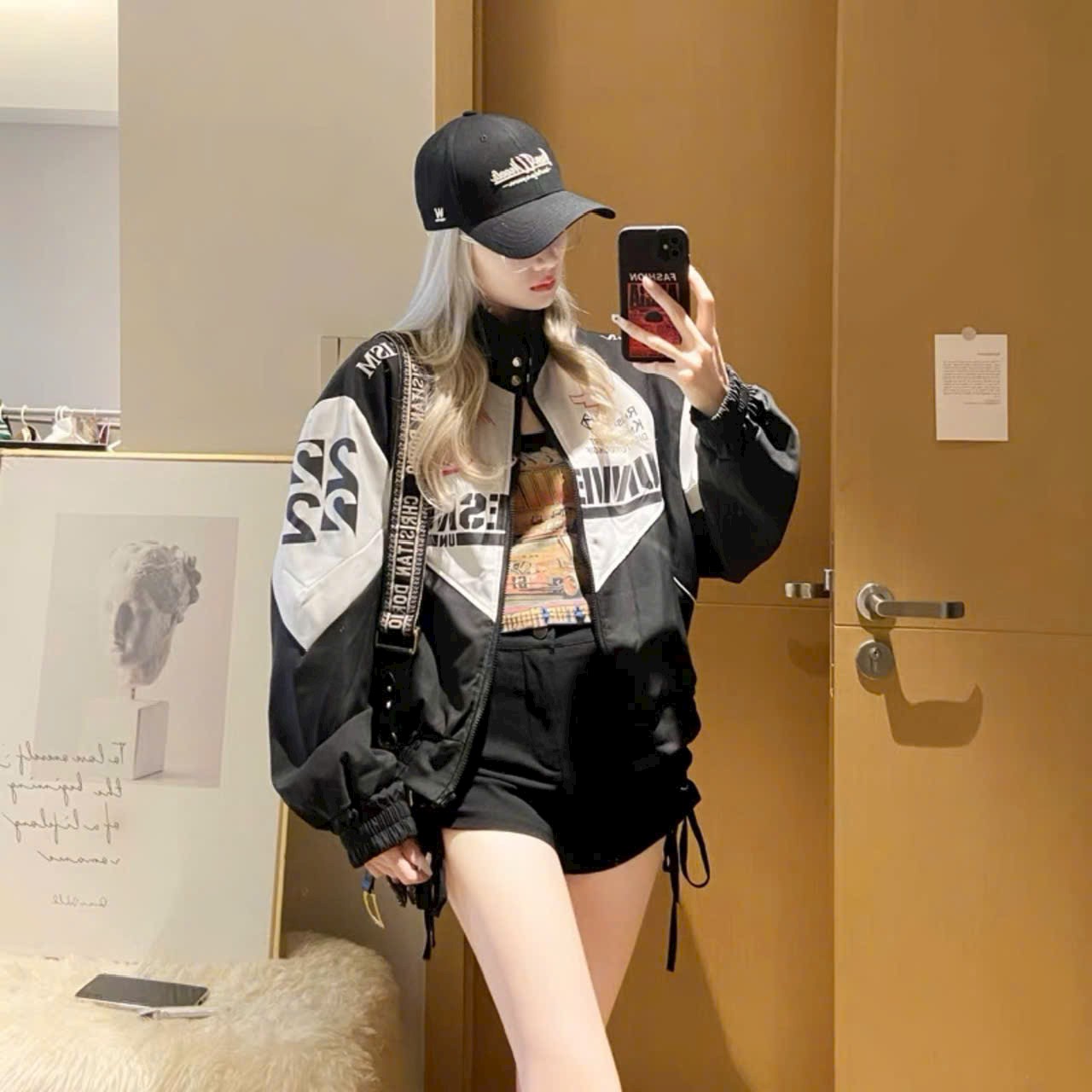 Áo Khoác Dù UNVESNO LOGO Nam Nữ Ulzzang Unisex Form Rộng Bomber TRƠN Jacket (Ảnh thật/ Có sẳn), áo khoác bomber bòng chày cổ cao thể thao chống nắng chống nước