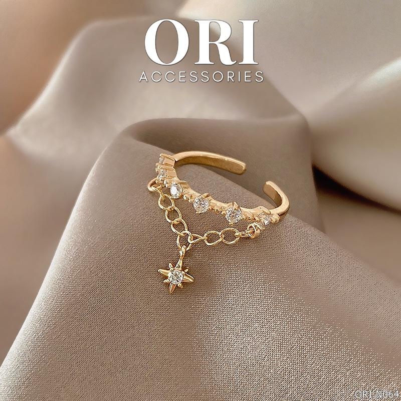 Nhẫn nữ Freesize dây xích Christopher độc đáo thời trang ORI ACCESSORIES N064