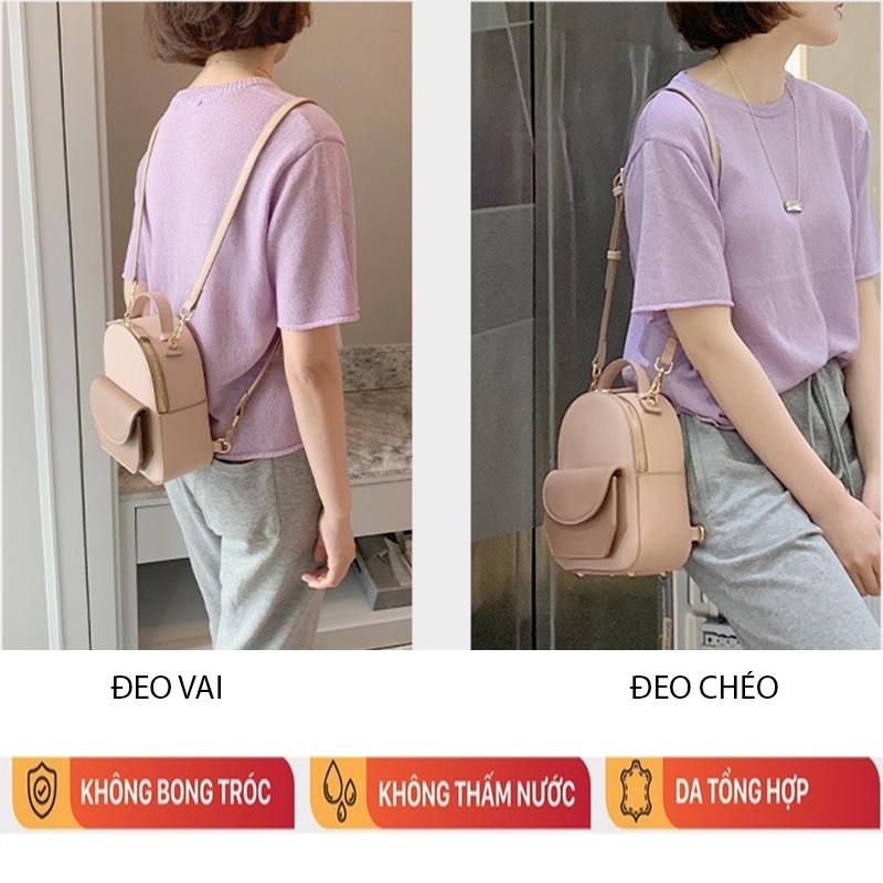 Balo Nữ Mini Thời Trang MICOCAH Đi Học Đi Chơi Phối Màu Vintage Siêu Đẹp Đeo Chéo Đeo Vai Tiện Dụng MC43 - Tukado