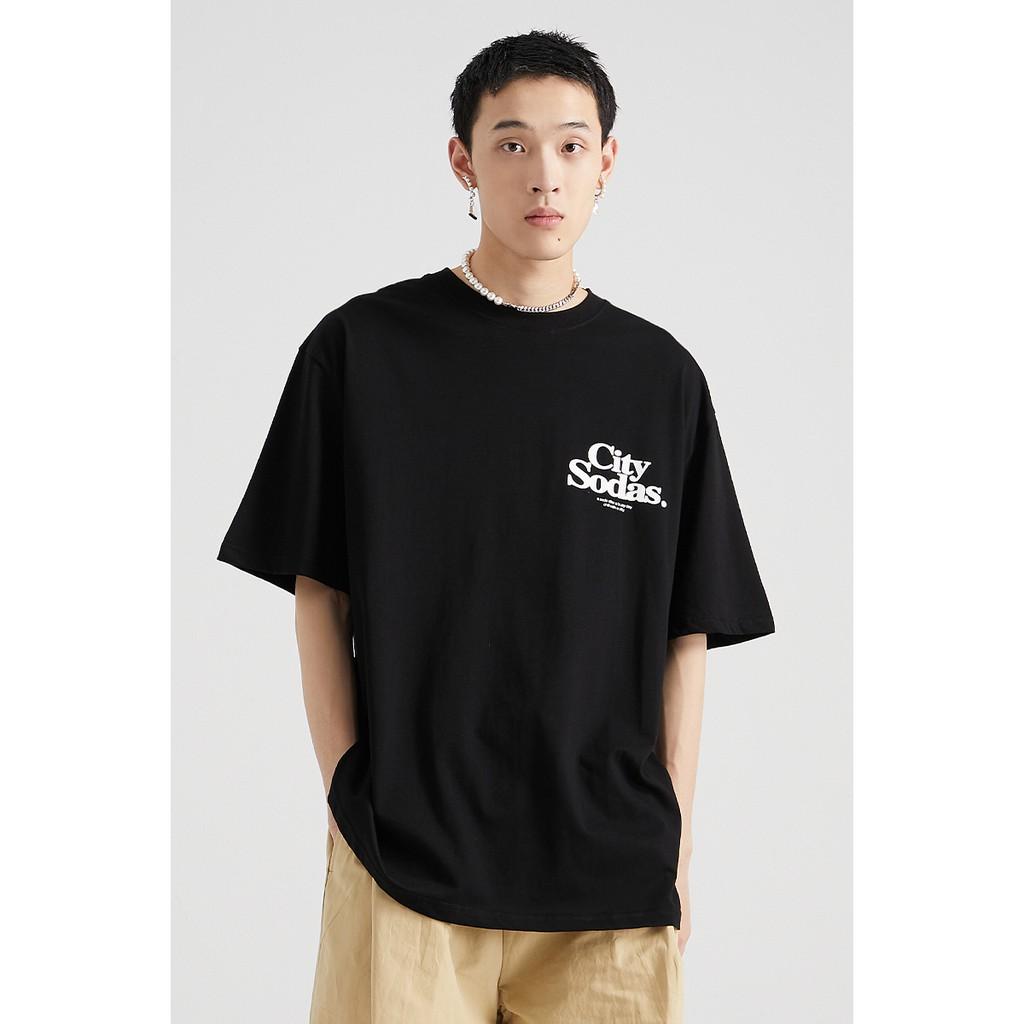 Áo thun đơn giản city sodas wrib cotton 100% phong cách nhẹ nhàng basic