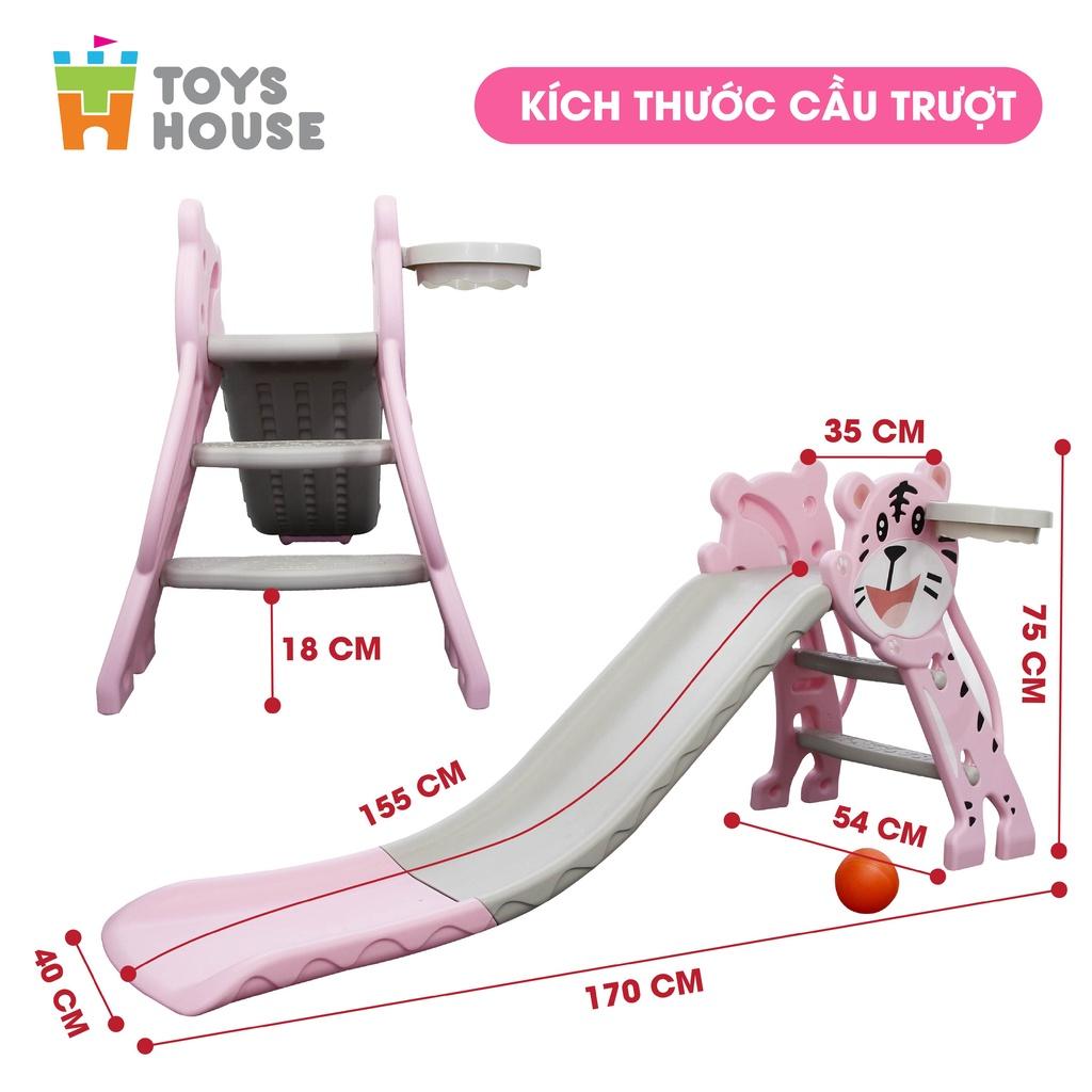 Cầu trượt kèm Khung bóng rổ cho bé Toys House WM19024, hàng chính hãng cao cấp