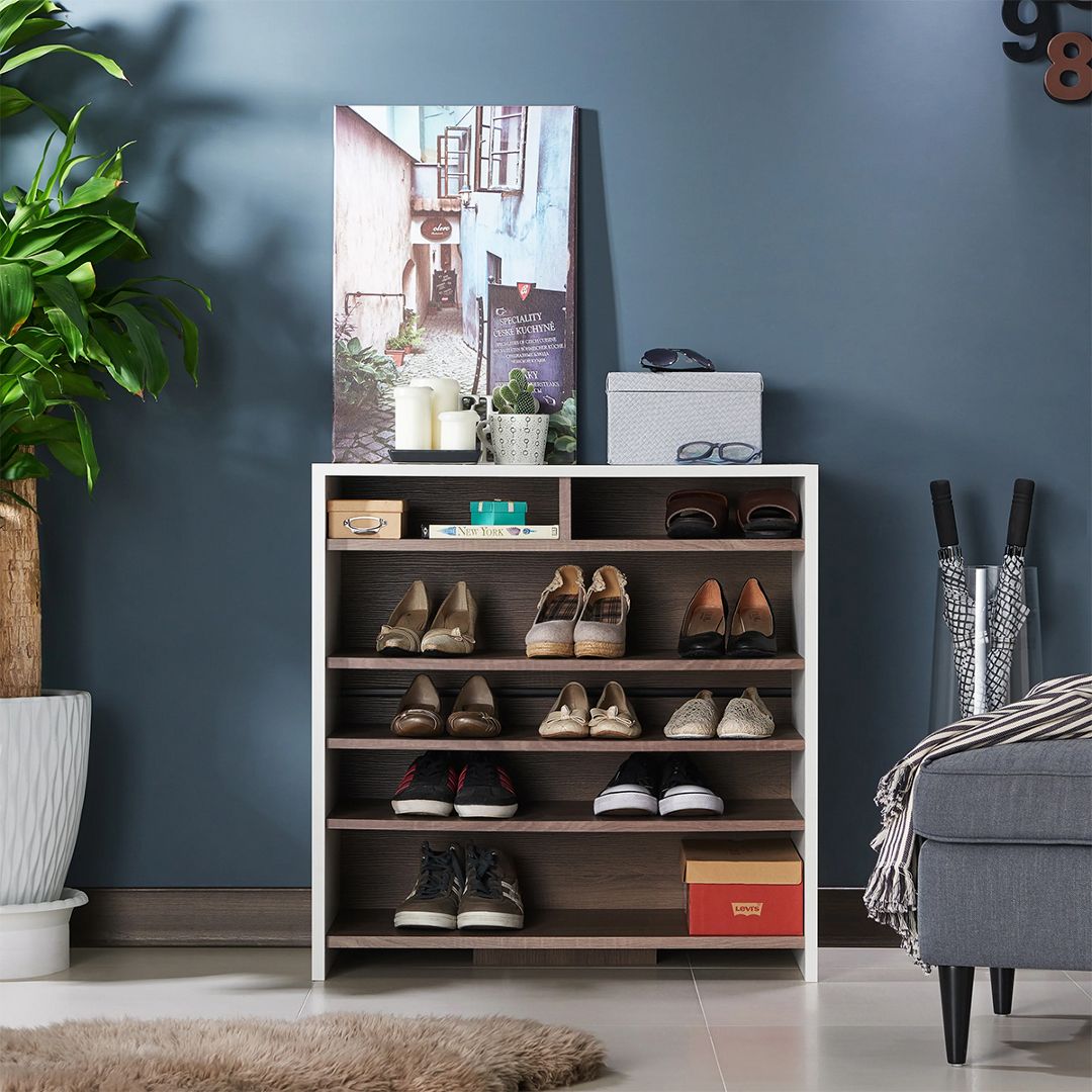 Kệ để giầy gỗ hiện đại SMLIFE Rincah | Gỗ MDF dày 17mm chống ẩm | D80xR40xC80cm