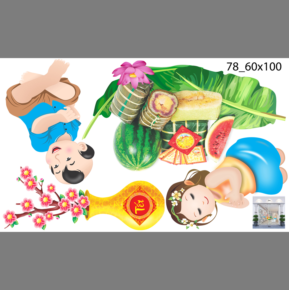 Decal trang trí tết xuân 2020 số 78