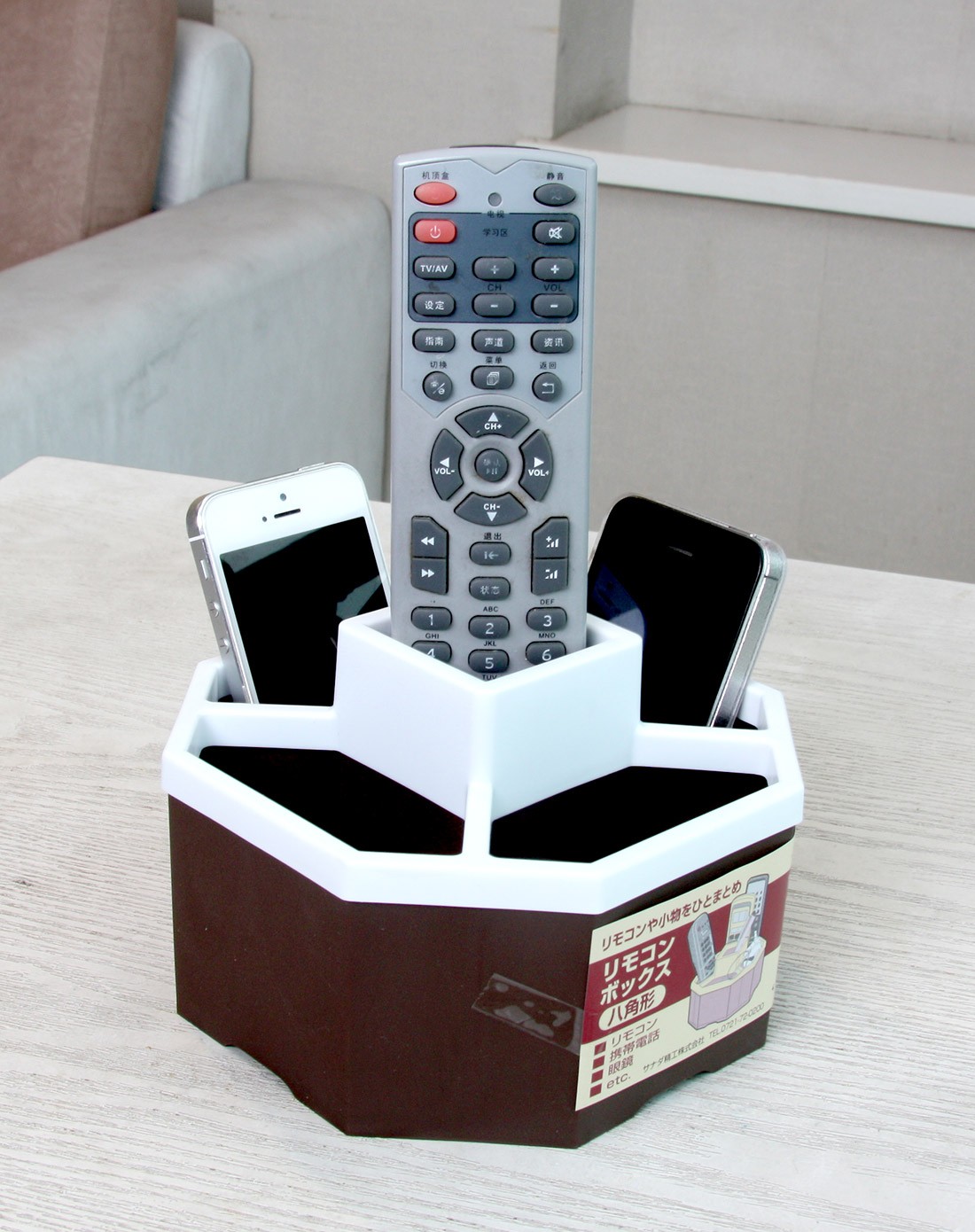 Hộp Tròn Đựng Remote, Điện Thoại Tiện Dụng - Nội Địa Nhật Bản