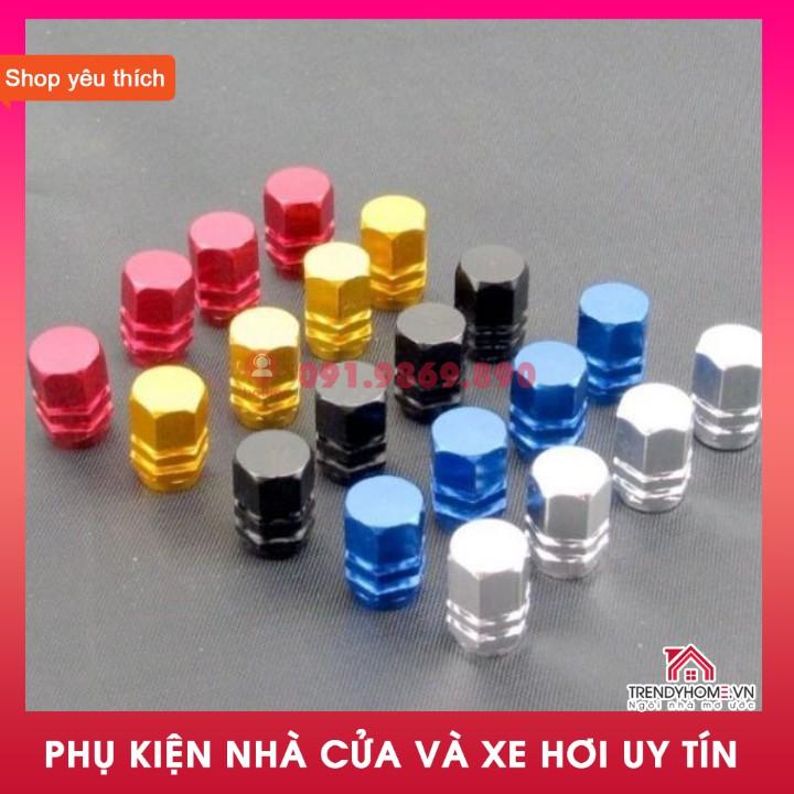 Bộ Nắp chụp van bồi xe ô tô - Chất liệu nhôm CNC - Nhiều màu lựa chọn