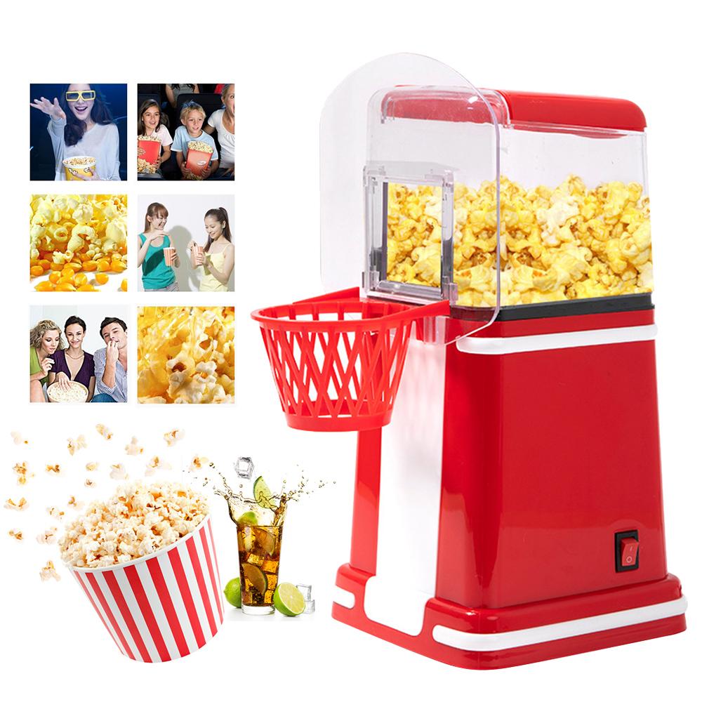 Popcorn Maker Home Popcorn Making Machine 1200W High Power Small Corn Extruder Basketball Hoop Electric Popcorn Machine