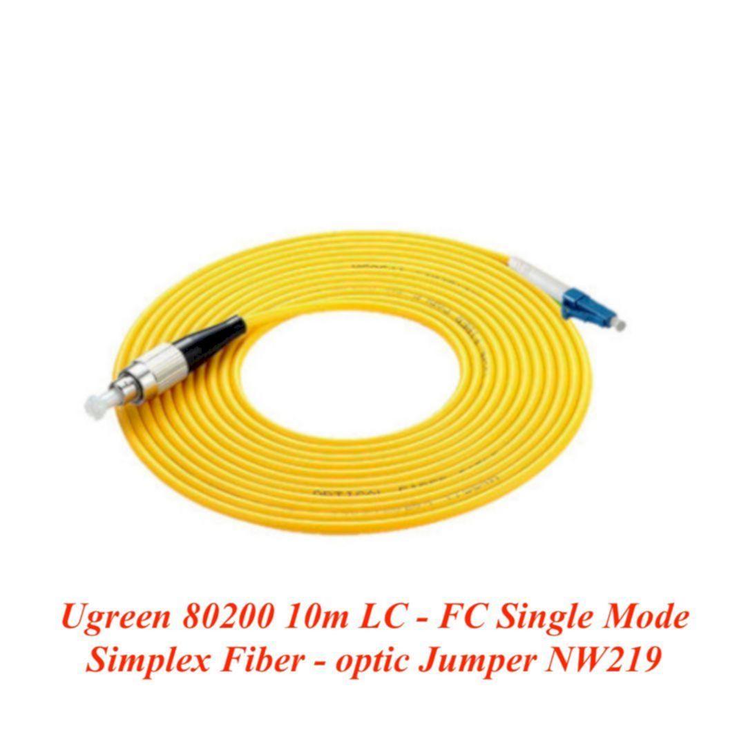 Ugreen UG80200NW219TK 10M LC-FC Màu vàng Cáp nhảy quang Single mode Simplex Fiber - HÀNG CHÍNH HÃNG