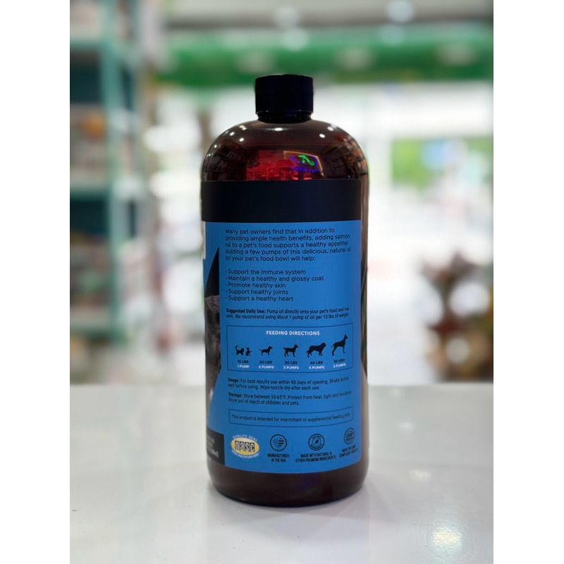 ￼D.ầu Cá Hồi Hoang Dã PetHonesty Wild Alaskan Salmon Oil Cao Cấp (946ml) cho chó mèo.