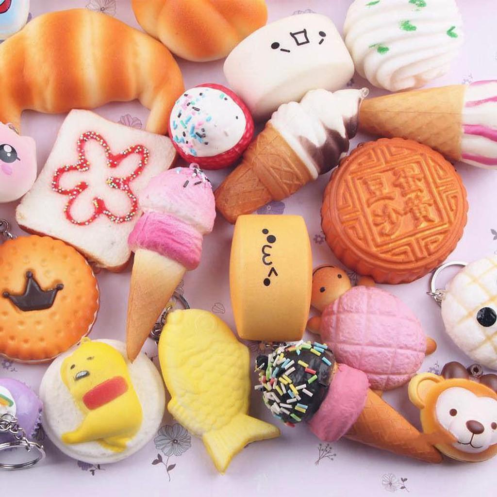 Combo 35 squishy kèm móc khóa HK_T2