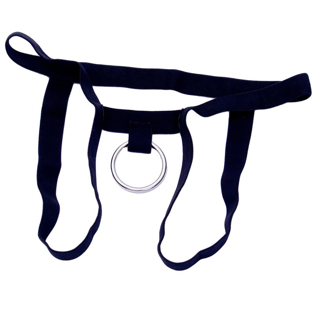 2Pcs Mens G-string Underwear Hollow Ring Pouch Jockstrap Thong Briefs