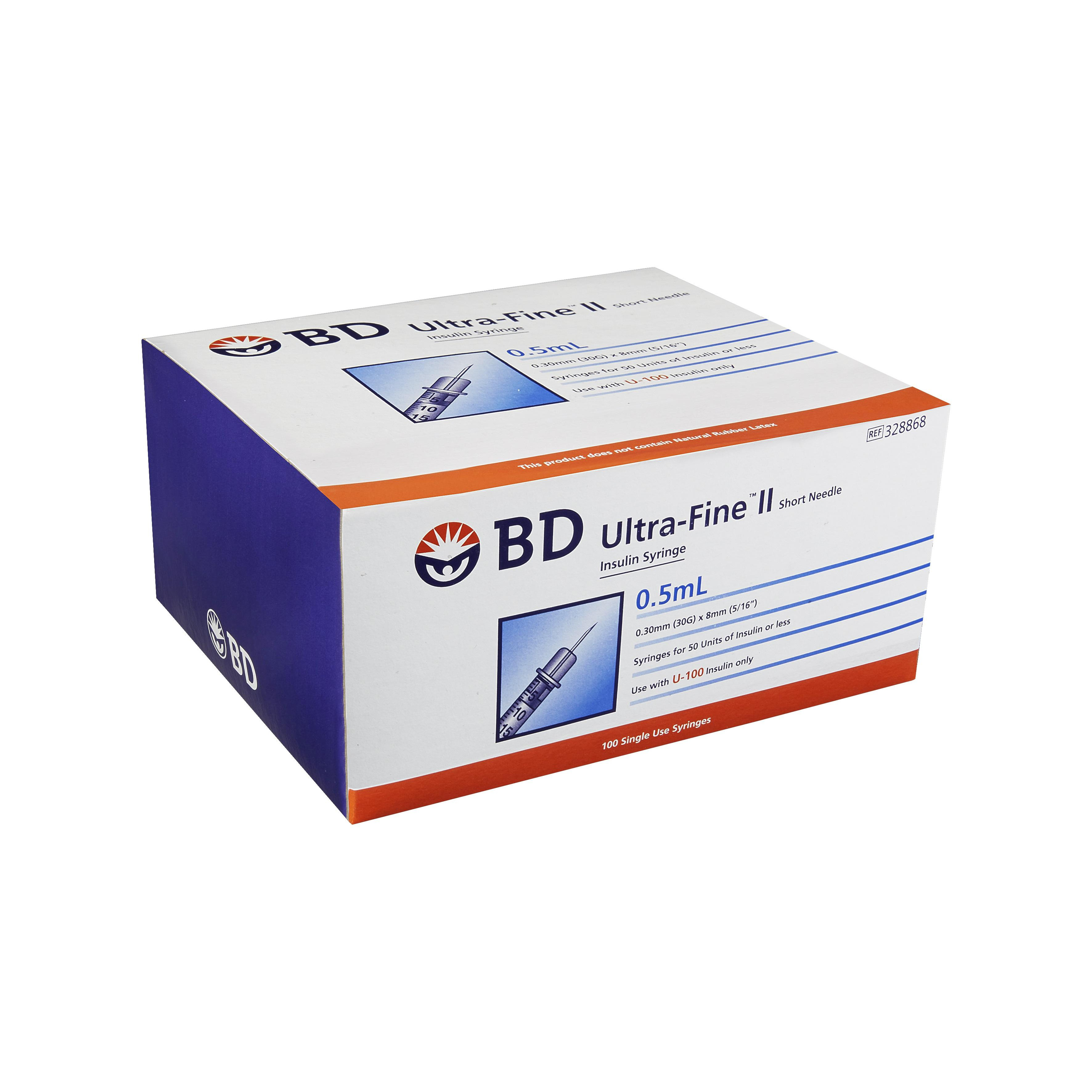 Bơm kim tiêm Isulin tiểu đường BD 0,5cc x 30G - hộp 100 cây