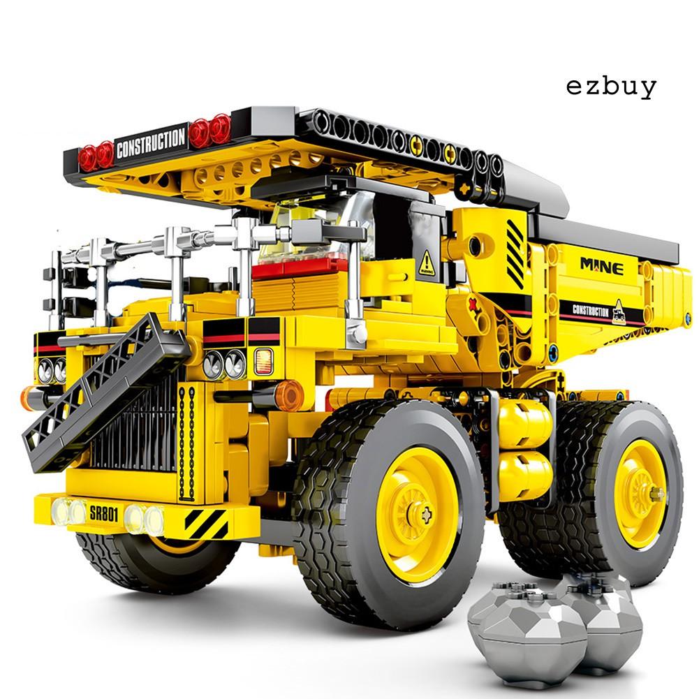 Đồ Chơi Lắp Ráp Xe Tải Công Trường Diy Cho Bé