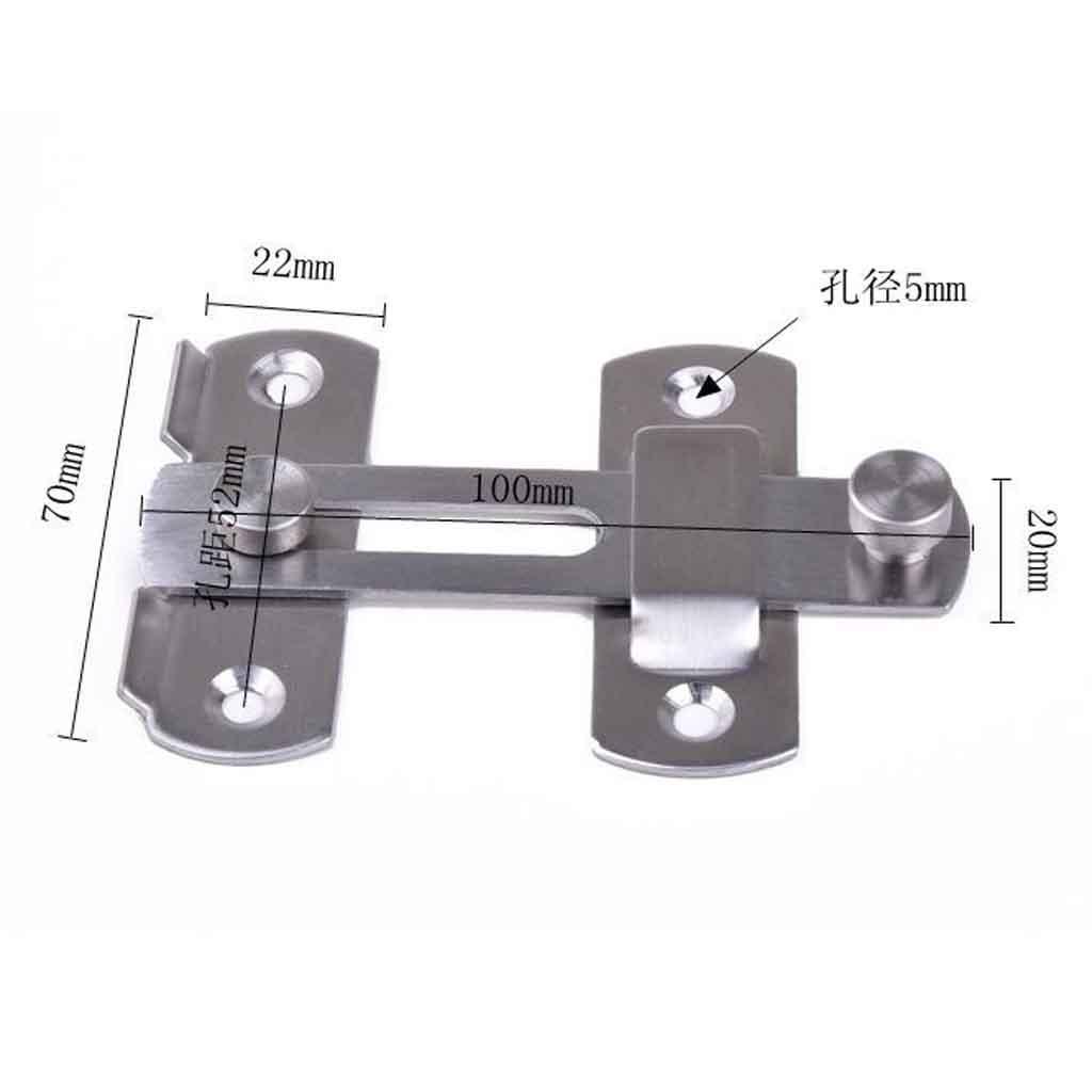 4" Stainless Steel Sliding Door Buckle Lock Door Window Gate Latch Guard