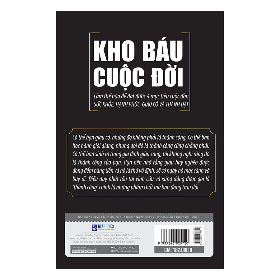 Kho báu cuộc đời - Làm thế nào để đạt được 4 mục tiêu cuộc đời - Sức Khỏe + Hạnh Phúc + Giàu Có + Thành Đạt