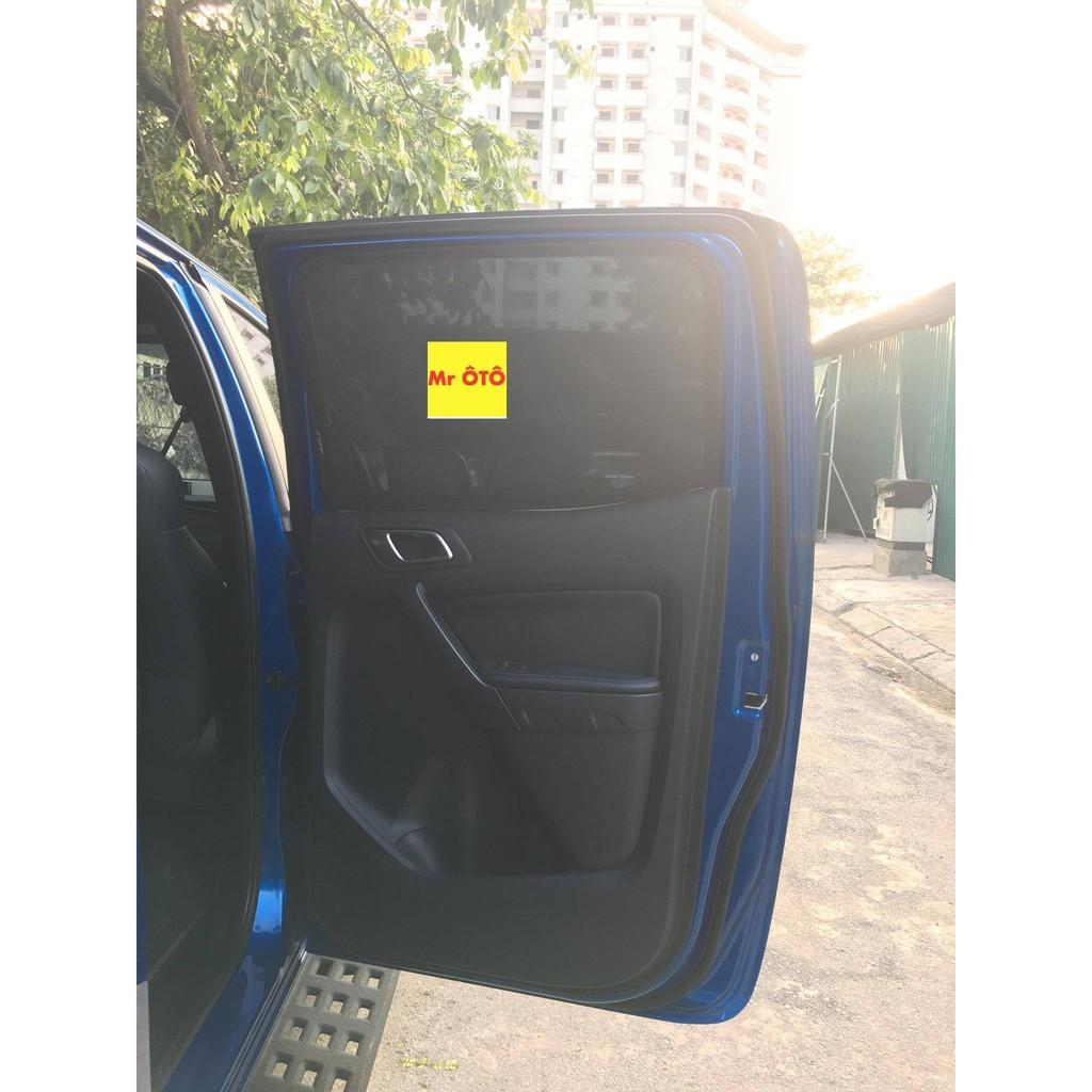 Rèm Che Nắng Xe Ford Ranger/ Ranger Raptor - Hàng Loại 1, có hút nam châm, BH 24 tháng