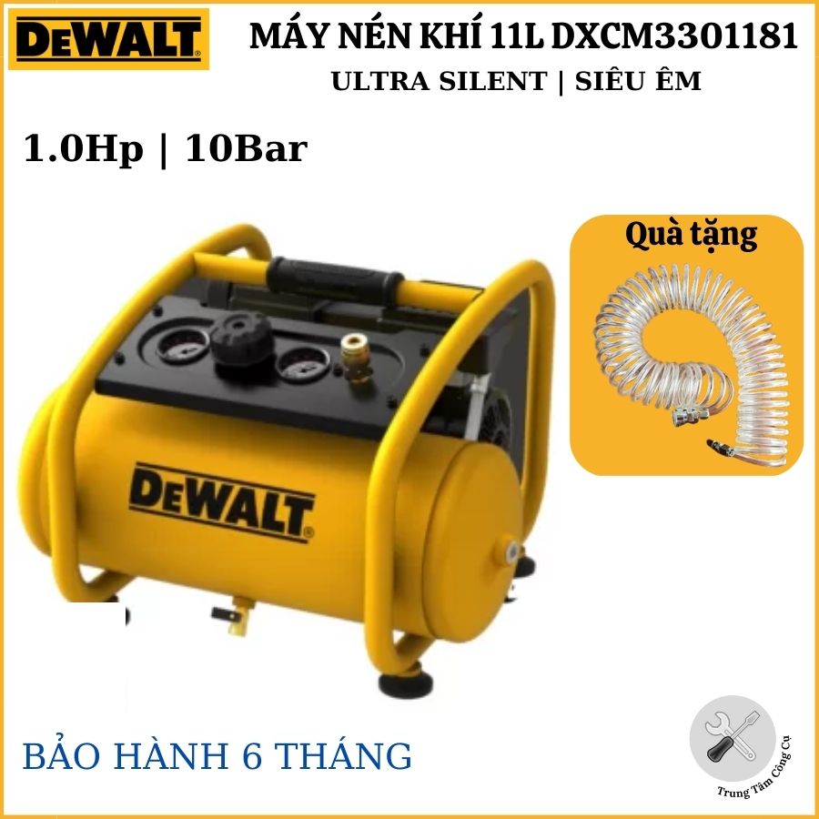 Máy nén khí không dầu 11L DeWALT DXCM3301181 - Hàng chính hãng