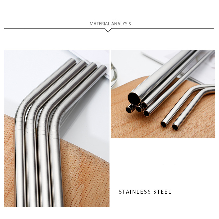 Ống Hút Kim Loại Không Gỉ Tái Sử Dụng Thân Thiện Với Môi Trường Stainless Steel Straws