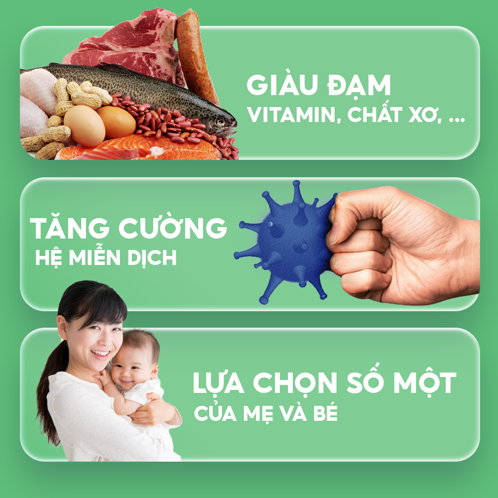 Bột Ăn Dặm Humababy Vị Thịt Heo - Bó Xôi - Hộp 10 Gói x 25g